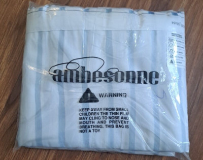 Ambesonne Curtain Panels NEW NWT Blue Ombre Stripes Set Of 2 Beach House 28x84
