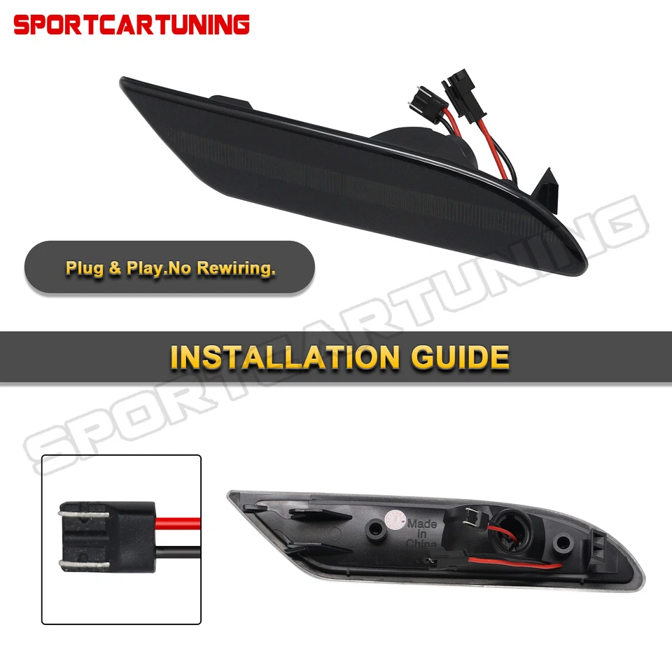 Smoked LED Bumper Side Marker Lights For 2007-2009 Mercedes Benz W221 S550 S600 Foto 3 de 4