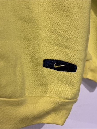 Vintage Nike Boys Sweatshirt 90s Pullover Deadstock Yellow Large Age 14-16 Kids - Picture 5 of 6