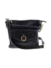 Stone Mountain Women Black Leather Satchel One Size