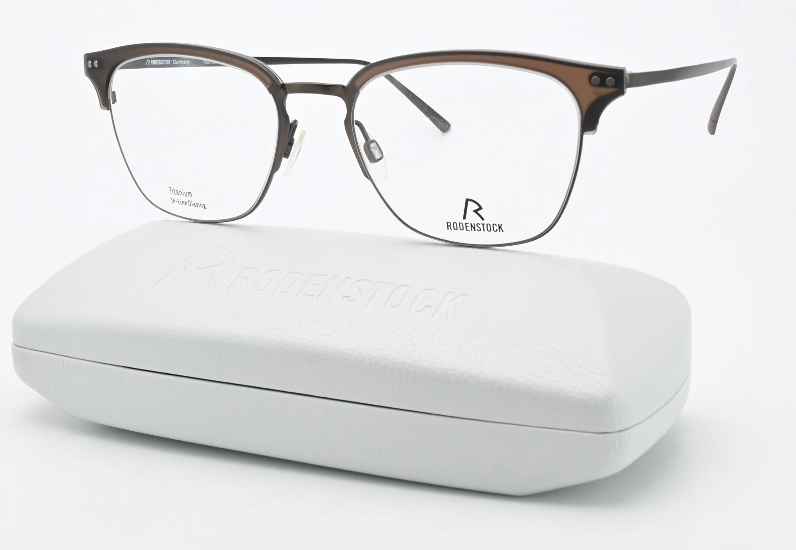 Rodenstock Germany Glasses Frame R 7082 B 52 20 145 Titanium Square Braun Copper