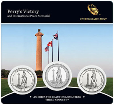 2 2013 AMERICA THE BEAUTIFUL QUARTERS THREE-COIN SETS   PERRY S VICTORY