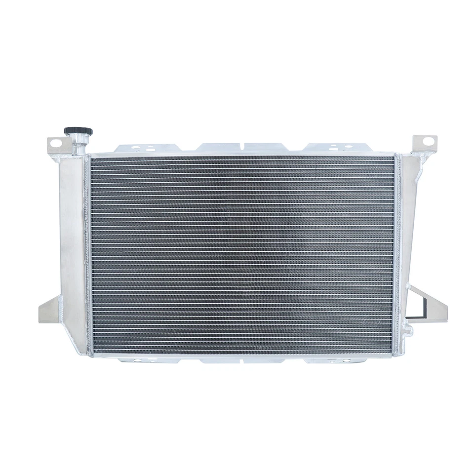 4Row Aluminum Radiator Shroud Fan Fit 1985-1996 1995 Ford F150 F250 F350 Bronco Foto 2 de 4