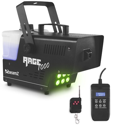 BeamZ ''Rage 1000LED'' DMX Fog Nebelmaschine, 1000 Watt, Funk- FB & Timer- Remote