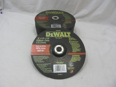 Lot of 5 DeWalt DW44606 9  Metal cutting Wheel  9 ''x 1/8''x 7/8''
