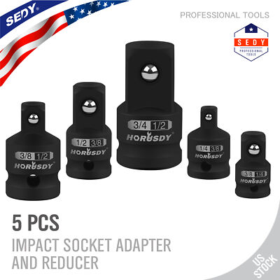 5-pack 3/8'' 1/4'' 1/2'' 3/4'' Drive Ratchet Socket Adapter Reducer Air Impact Set