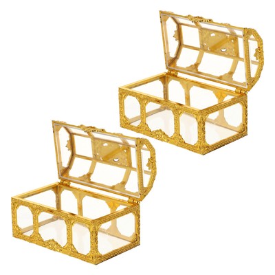 2 Pcs Candy Box Decoration Ornamente Goodie-Boxen Schatzkiste Prop