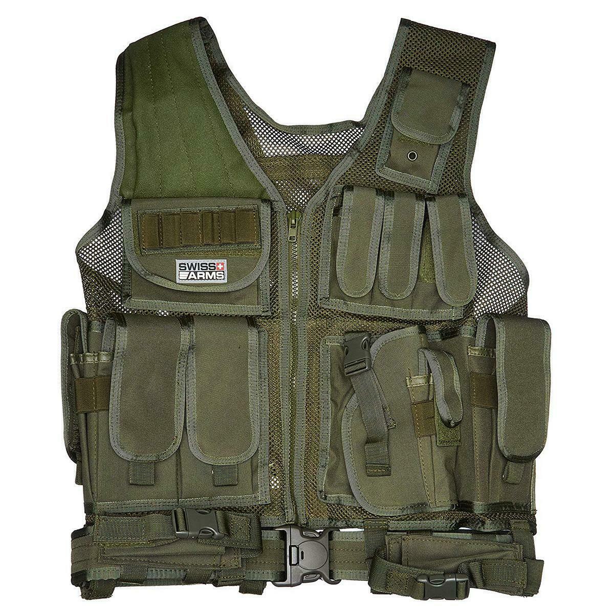 Swiss Arms Light Weight Quick Draw Vest Green Airsoft Tactical Kit