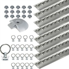 Airlineschiene Zurrschiene halbrund Set Single Fitting Endkappen Endfitting