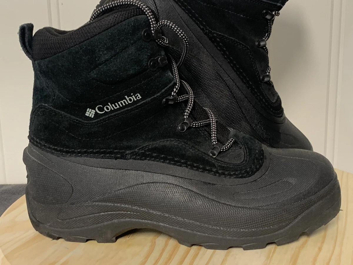 Columbia 200 Grams black winter boots Mens Size 10 Leather Upper Rubber