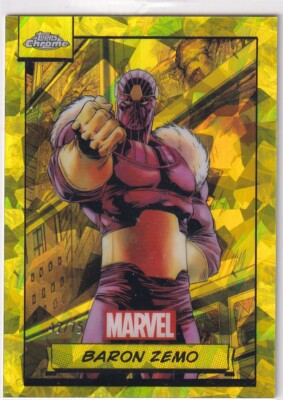 Topps Marvel Chrome 2024 Card Nr. 38 Baron Zemo Yellow Sapphire Refractor 42/75