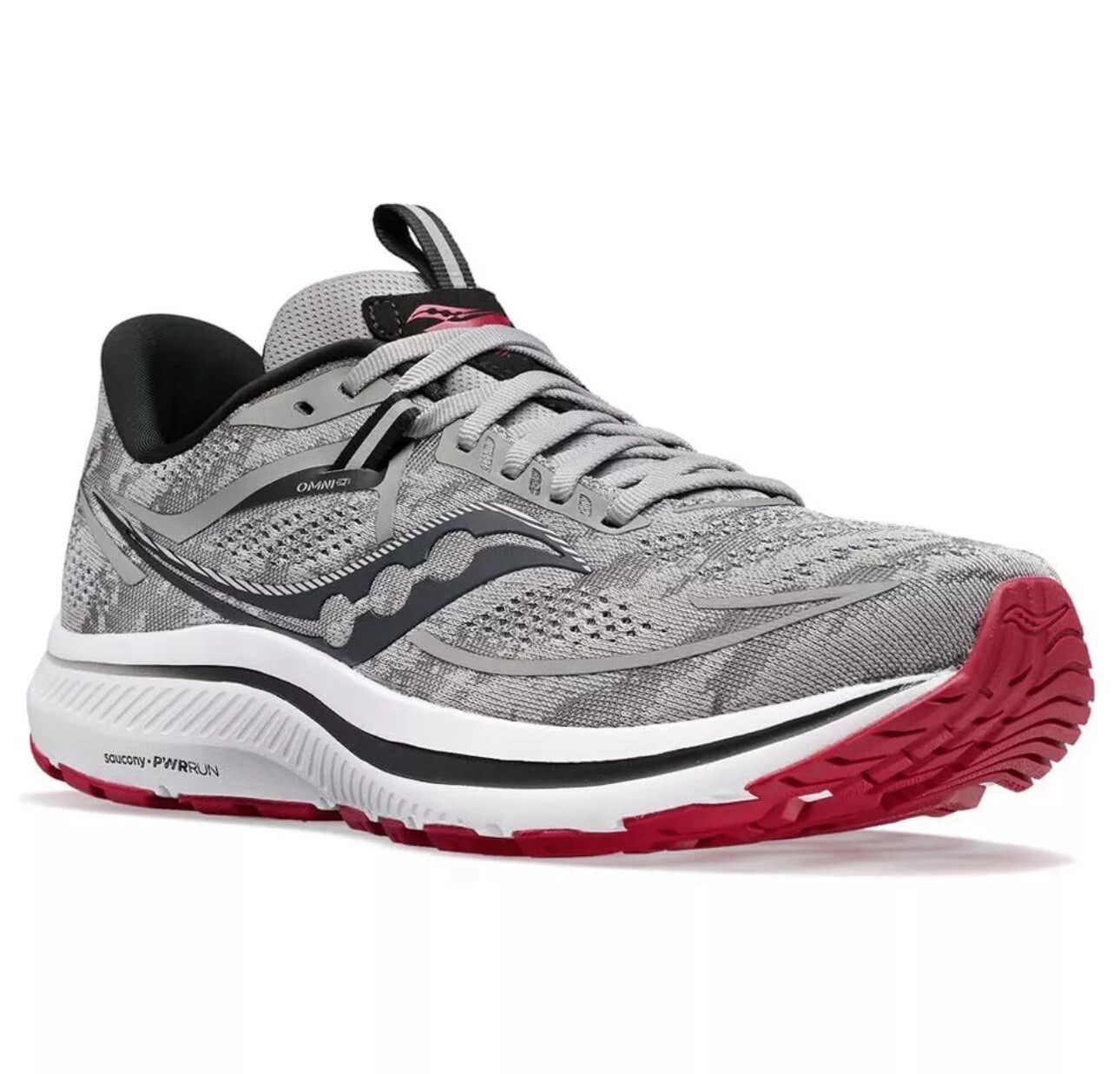 Saucony Omni 21 Men's Running Shoes Size 11.5 Alloy/Garnet - $140