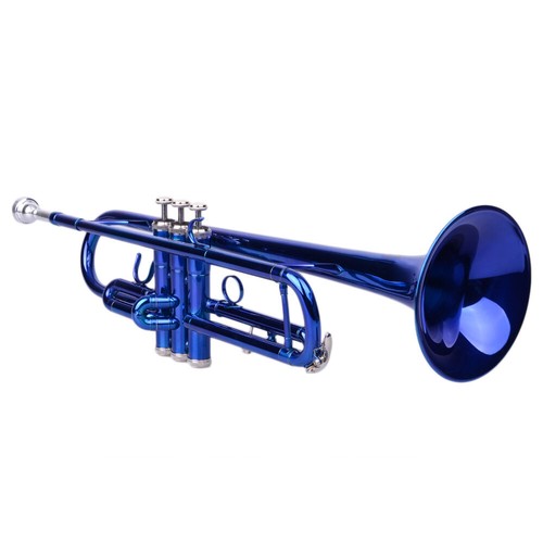 Hot Sale Professional Brass B Flat Trumpet Gloves Set Blue High Quality - Bild 5 von 12