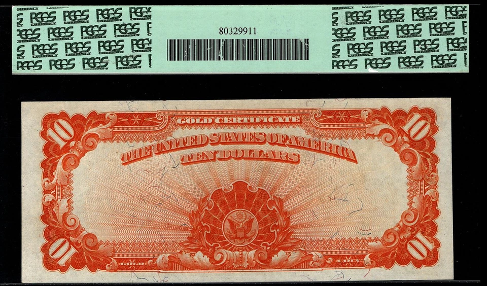 1907 $10 Gold Certificate Fr.1172 PCGS 64PPQ E39693784 GOLD SEAL Hillegas (AIHG) - Image 3 of 3