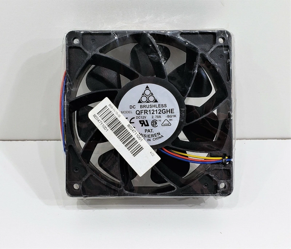 034711001 DC12V 2.70A 12CM 4-PIN Applicable QFR1212GHE Brushless 