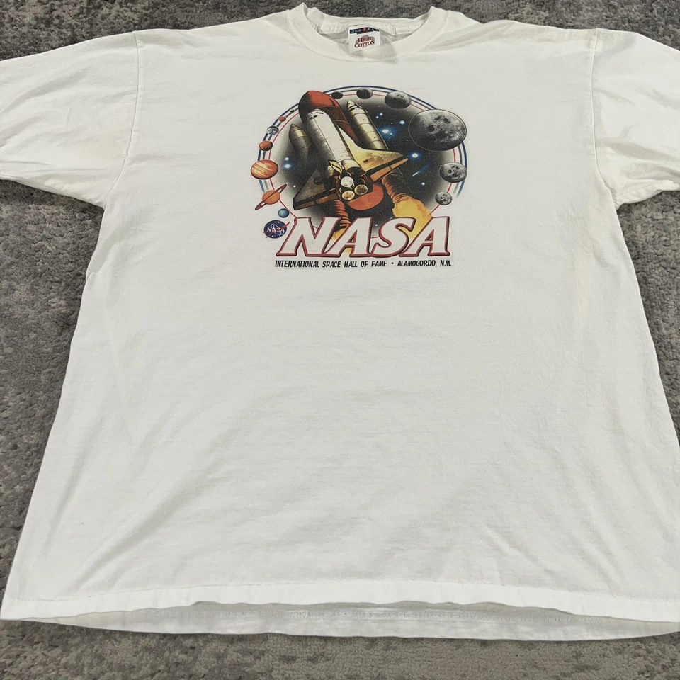 Vintage NASA Shirt Mens Extra Large L Space Shuttle Graphic Alamogordo 90s Tee - Image 3 of 4