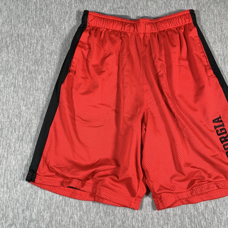 Pantalones Cortos Georgia Bulldogs Para Hombre Pequeños Rojos Negros Nike NCAA Baloncesto Dri Fit Foto 3 de 4