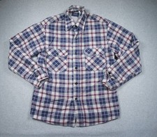 Vintage Sears Shirt Mens Medium Flannel Button Down Quilt Lined Perma Prest