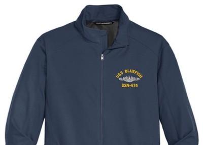 USS BLUEFISH SSN-675 Soft Shell Jacket.  New.  U.S. Navy. DOLPHINS