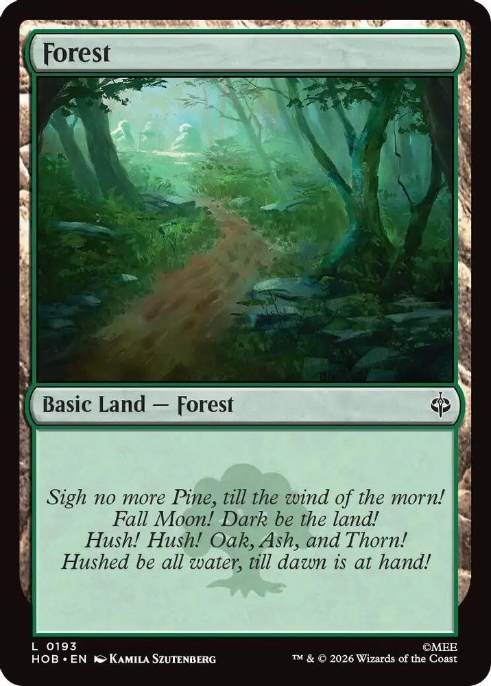 2026 Magic: The Gathering: The Hobbit - Forest (0193) (#193, Land, Near Mint)