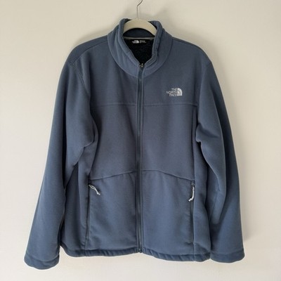 The North Face Glacier Full Zip Fleece Jacket Blue Mens Large Zip Pockets