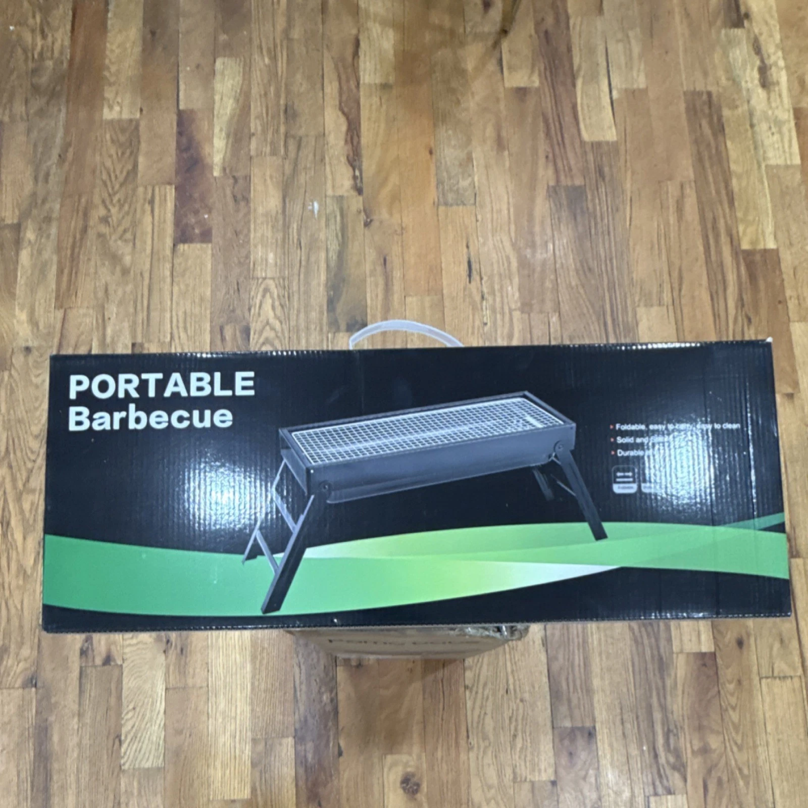 Portable Foldable Barbecue Grill Charcoal Metal Small Black Easy to Clean