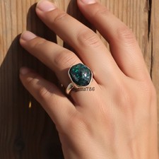 Black Welo Opal Gemstone 925 Sterling Silver Ring Handmade Jewelry Ring For Gift