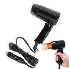 12V Car Hair Dryer 2-Speed Foldable Handle Compact Blow Dryer Hot/Cold Wind