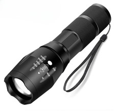 LED Zoom Pocket Flashlight Camping Lamp Super Bright Police Tactical Torch