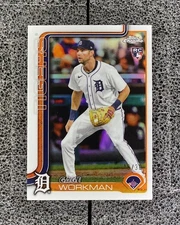 2025 Topps Chrome Update Gage Workman White Refractor /30 SP RC Tigers USC21