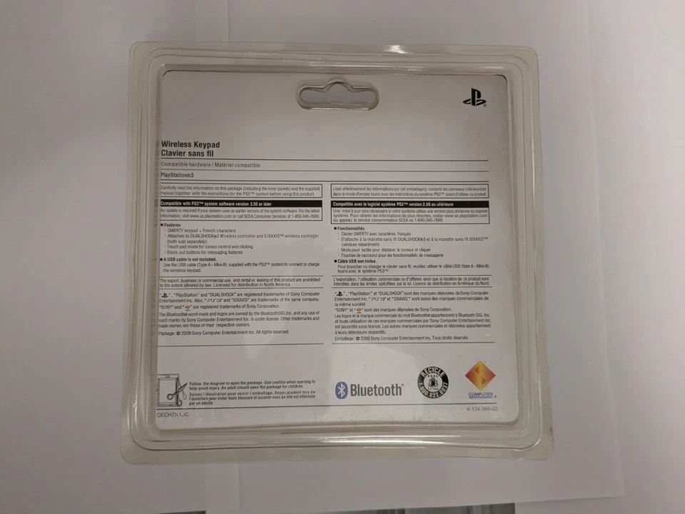 Official Original SONY PlayStation 3 PS3 Black Wireless Keypad Sealed Boxed A27 - Image 2 of 2
