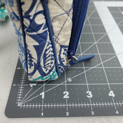 Vera Bradley Santiago Crossbody Purse Little Hipster Blue/Green Quilted Tropical - Picture 13 of 23