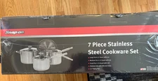 New 2024 Snap-On pots and pans 7 Pc Stainless Steel Cookware Set SSX24P125