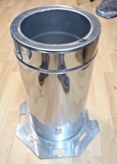 Kaminverlängerung Edelstahl Doppelwandig DN200 Länge 500 mm