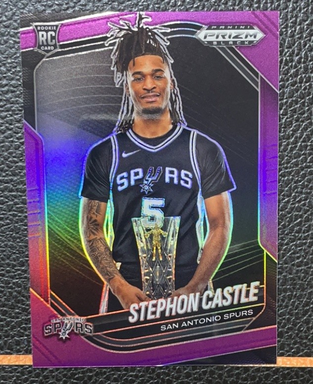 Stephon Castle 2024-25 Panini Prizm Black Purple Prizm 94/99 RC #96