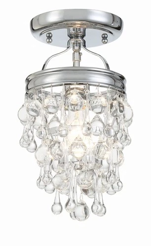 Crystorama Lighting Group 131_CEILING Calypso 7"W Semi-Flush - Chrome - Picture 1 of 12