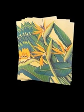 VTG Island Heritage Bird of Paradise Lot of 6 Blank Notecards Hawaii Katie Doka