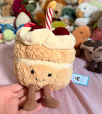 Jellycat Amuseables Strawberry Birthday Cake Plush Toy  Soft Doll Christmas Gift