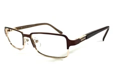 Alberto Romani Eyeglasses Frames AR5001 BR/GD Brown Gold Rectangle 53-16-140