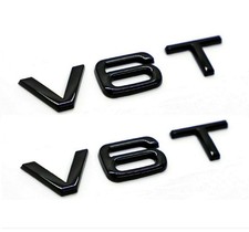 2X V6T Schwarz Emblem Zeichen Schriftzug Auto Aufkleber Tuning Für Audi