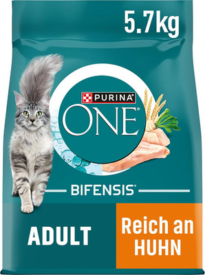 PURINA ONE BIFENSIS Adult Katzenfutter Trocken, Reich an Huhn, 1Er Pack (1 X 5,7