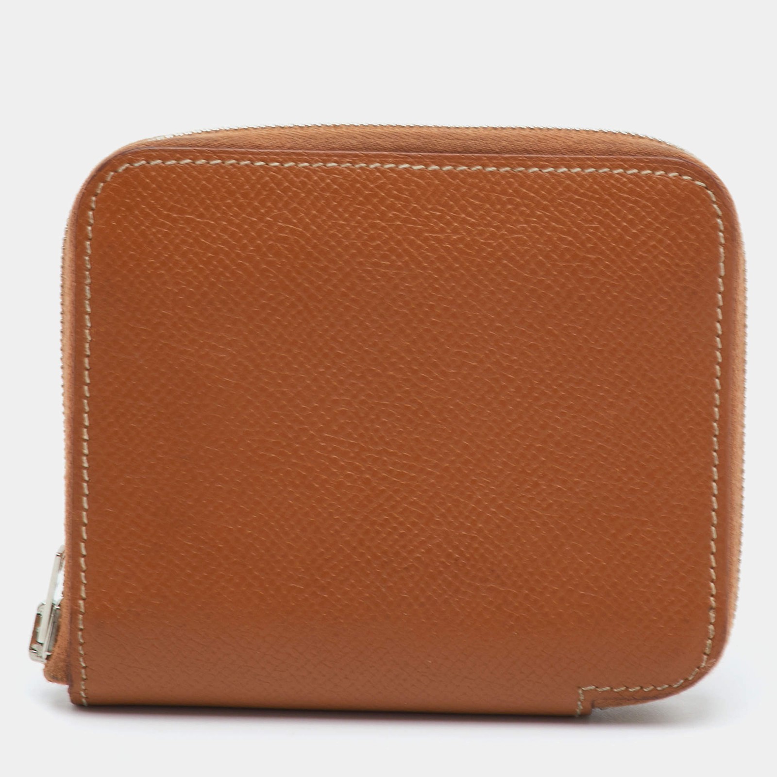 Hermes Azap SilkIn Gold Epsom Leather Compact Wallet