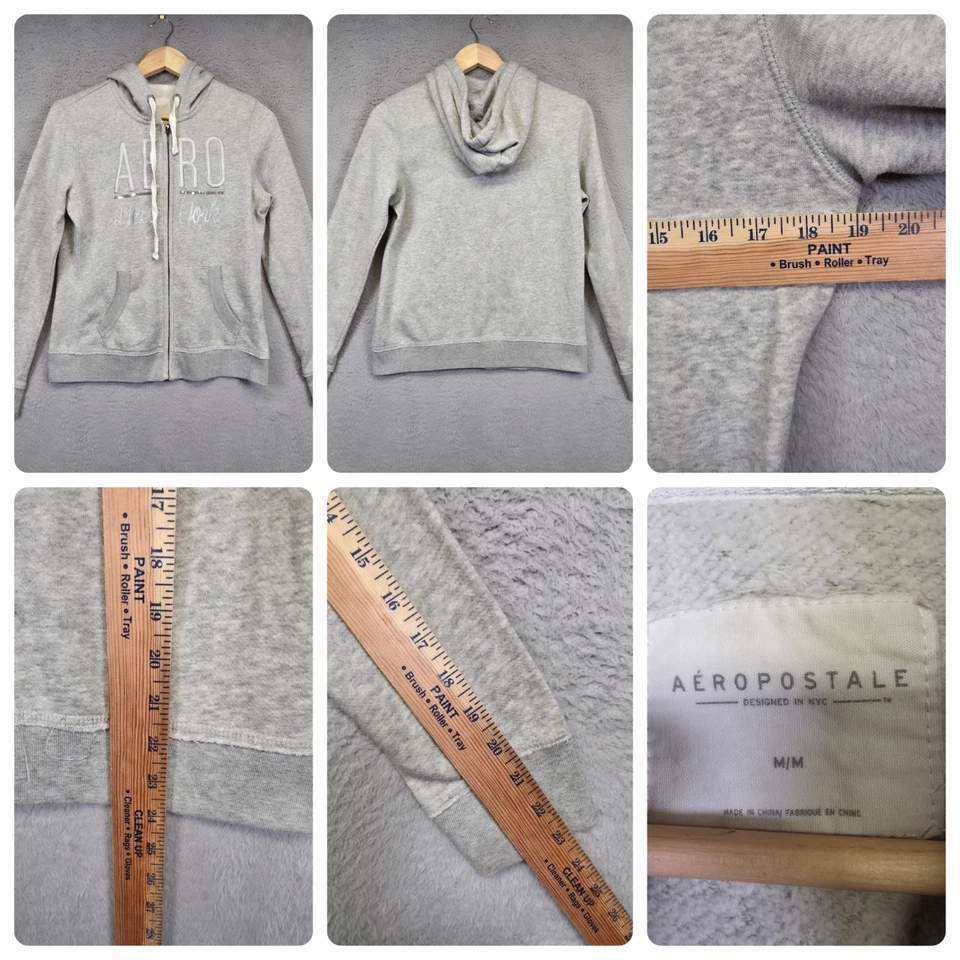 Aeropostale толстовка с капюшоном толстовки лот женщин M бирюзовый зеленый вышитый Athleisure читать - Изображение 3 из 4