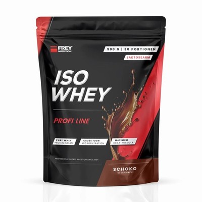 (61,67 EUR/kg) Frey Nutrition ISO Whey 900g Protein Eiweiß Shake Muskeln Diät