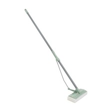 JVL Spin, String & Sponge Floor Mop Microfibre Synthetic Heavy Duty Grey Green