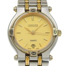 Gucci 9000L Ladies Quartz Watch Ivory Dial Stainless Steel, Used