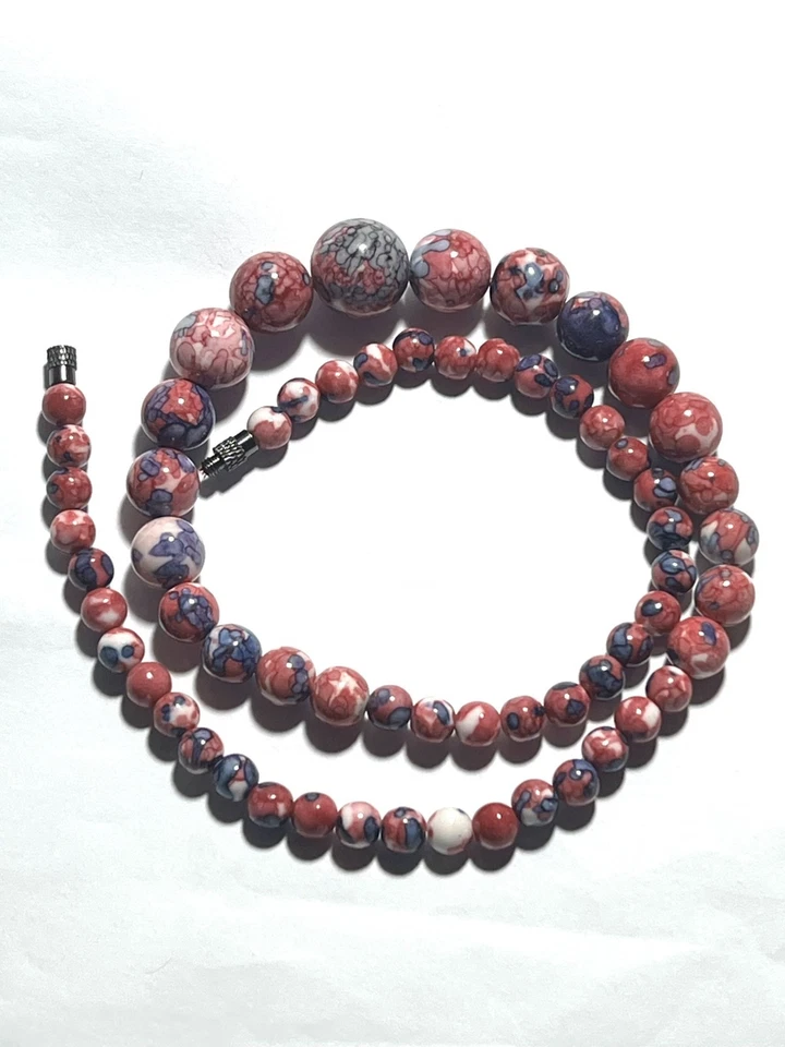 COLLANA A TORRE 45 CM CON PERLE 6-15 MM - Immagine 3 di 4