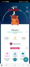 Non Shiny Pikachu Gigantamax  Pok mon Go 20K Stardust Or 30 Day Tr de