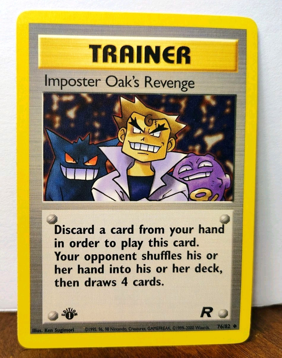 POKEMON IMPOSTER OAKS REVENGE 76/82 1ST EDITION TRAINER TEAM ROCKET NM GENGAR