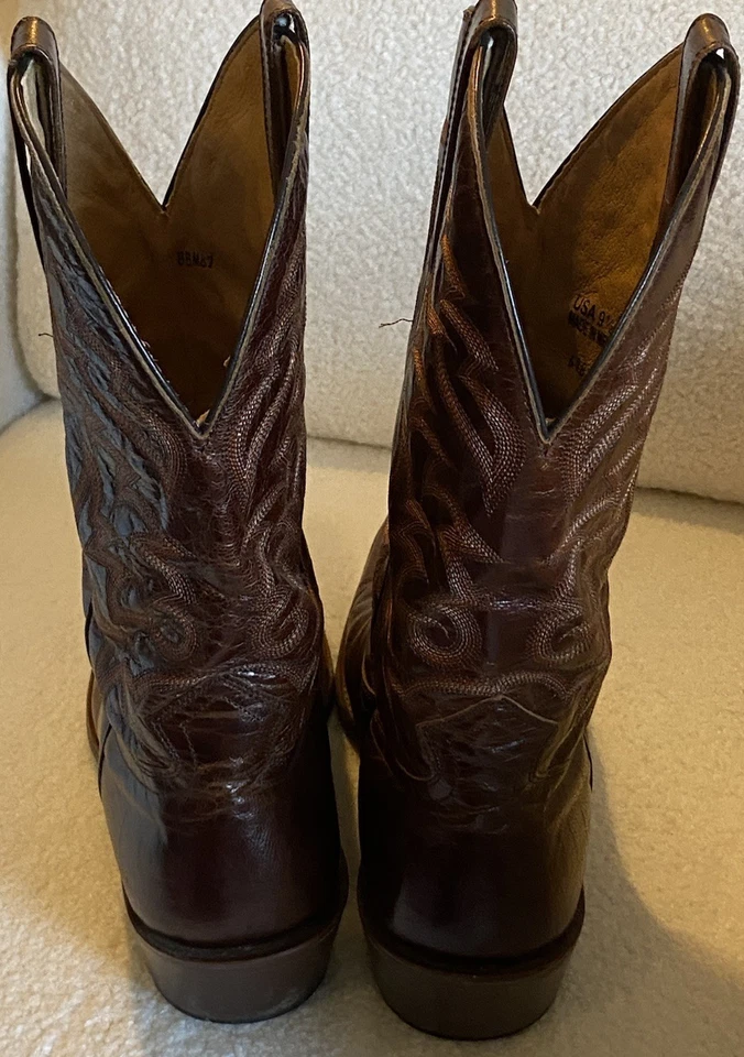 Moonshine Spirit Brad Paisley Talla 9.5 D Botas de Vaquero del Oeste de Cuero Marrón Foto 3 de 4